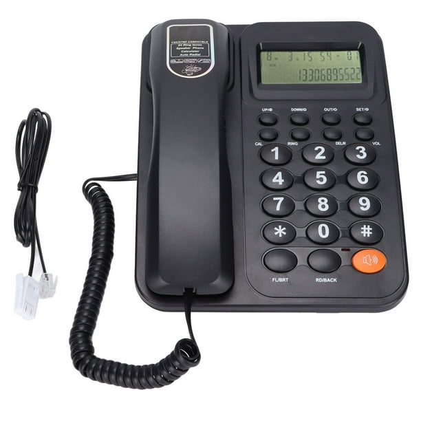 Wired Desktop Telephone, Corded Landline Phone Wired Home Office Fixed  Telephone Wall Phone Support Caller ID Display,No Battery, DTMF/FSK Dual