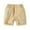 Khaki, variant on WOLLED Kids Baby Boys Cotton Shorts Summer Folded Hem Elastic Waist Pants for Toddler Cartoon Printing Casual Sweat Shorts 1-6T