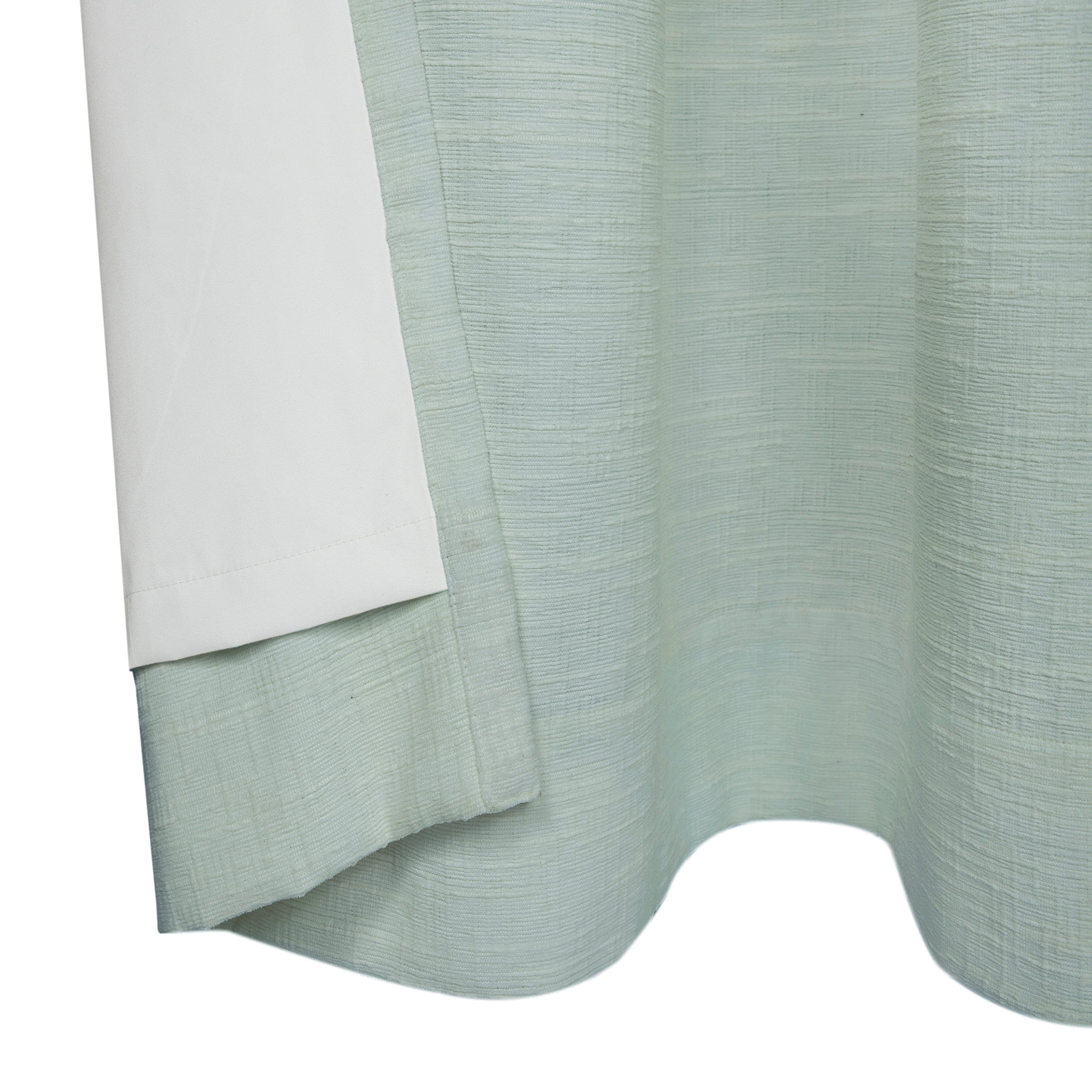Better Homes & Gardens Textured Solid Chenille Blackout Single Curtain Panel, Green River, 50"W x 95"L