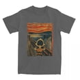 thumbnail image 3 of Camiseta de algodón para hombre con diseño artístico de Snoopy, Charlie Brown, Peanuts, Scream, cuello redondo, manga corta, idea de regalo, 3 of 5