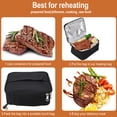 thumbnail image 4 of Portable Oven, Mini Microwave with 2 Heating Methods, Oxford Cloth Food Warmer, USB Charging Lunch Box Warmer for Work, Trip, Camping, Black, 4 of 7