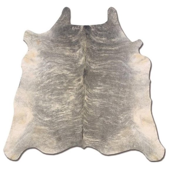 Hawthorne Collection Hand Crafted Cow Hide Rug in Light Brindle
