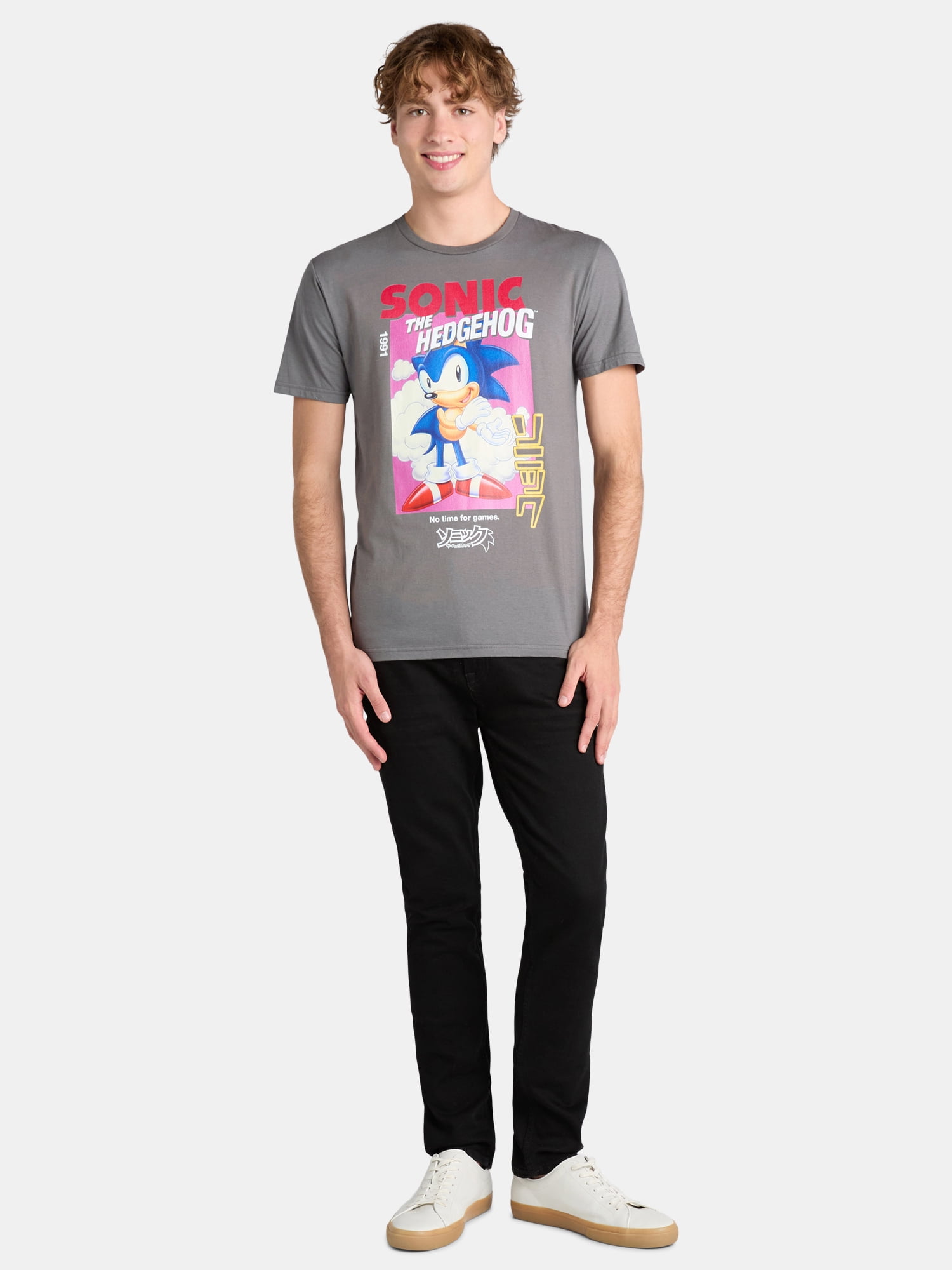 Sonic The Hedgehog Men's Graphic Tee, Short Sleeves, Cotton, Sizes
