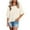 Beige womens tops summer, variant on USSUMA Womens Summer Tops Loose Fit Short T-Shirts for Women Trendy Solid Color Womens Blouses and Tops Dressy 3/4 Sleeve Crewneck Tunic Plus Size Shirts for Women