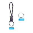 thumbnail image 3 of 4" Paracord Lanyard Keychain with Flat KeyRings Braided Lanyard Wrist Strap, Camo Purple 2 Pack, 3 of 6
