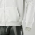 thumbnail image 4 of TOWED22 Mens Full Zip Casual Cotton Hooded Fleece Drawstring Hoodies Pullover Sweatshirts Casual Long Sleeve Shirts(White,M), 4 of 6