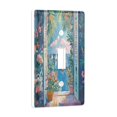 thumbnail image 2 of Yayeee Toggle Light Switch Wall Plate 1-Gang 4.5"x2.7" Home Decorative Outlet Cover, Blue Sea, 2 of 7