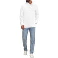 thumbnail image 2 of INSPIRE CHIC Men's Polo Shirt Long Sleeve Solid Color 3-Button Casual Shirt  XL White, 2 of 6