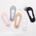 thumbnail image 6 of Dujiujun 5 Pairs Women Lace Socks Low-cut Sallow Invisible High Heels Boat Socks Solid Color High Elasticity Anti-slip Sweat-absorption Anti-shrink Summer Short Socks, 6 of 7