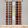 thumbnail image 2 of Ambesonne Basketball Curtains, Sports Art Ball Pattern, Pair of 28"x95", Vermilion Purpleblue, 2 of 2