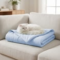 thumbnail image 4 of Cififendec All Season Pet Cooling Blanket, 35"×25", Lightweight Air Conditioner Quilt for Dog Cat Indoor Sofa Bed Summer Cool Sleeping Cover, 4 of 5