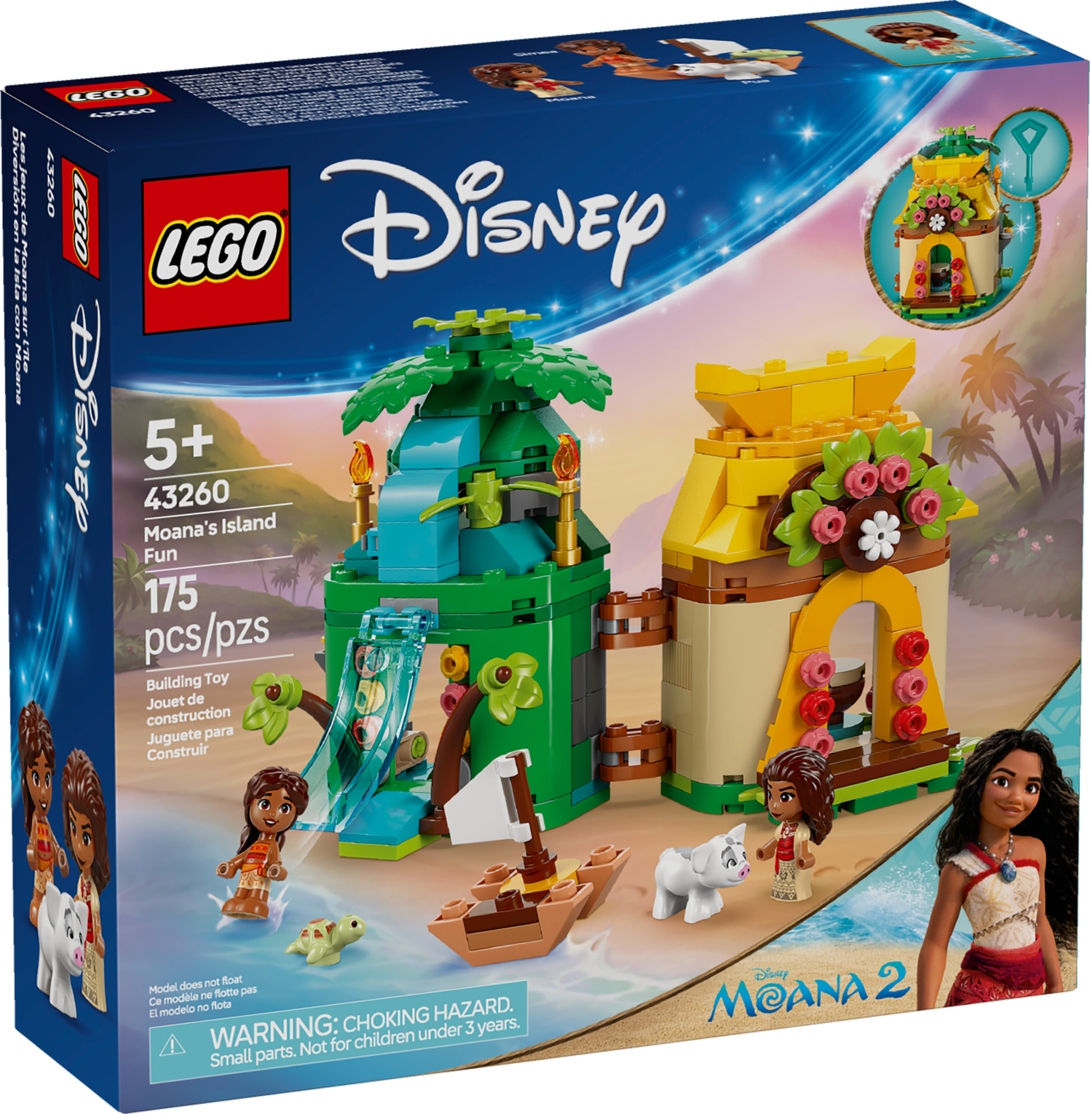 LEGO Disney Diversión en la Isla de Moana Juguete de Construcción - Juguete de Moana para Niños, Niñas y Niños, Mayores de 5 Años - con 2 Micro-Muñecas Disney y Figura de Animal Pua - Idea de Regalo para Cumpleaños - 43260 2