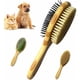 thumbnail image 1 of Cepillo de aseo para perros y gatos con masaje de goma de doble cara, cepillo para perros/gatos, adecuado para mascotas con pelo corto, mediano y largo (verde), 1 of 5