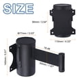 thumbnail image 2 of Uxcell Fixed Wall Mount Retractable Belt Barrier, 16.4 Feet Black Color Belt with Steel Case, 2 of 6