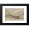 thumbnail image 2 of Thomas Ender 24x17 Black Modern Framed Museum Art Print Titled - Village in a Mountain Landscape, 2 of 5