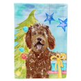 thumbnail image 1 of Carolines Treasures CK1874CHF Christmas Tree Labradoodle Flag Canvas House Size, 1 of 4
