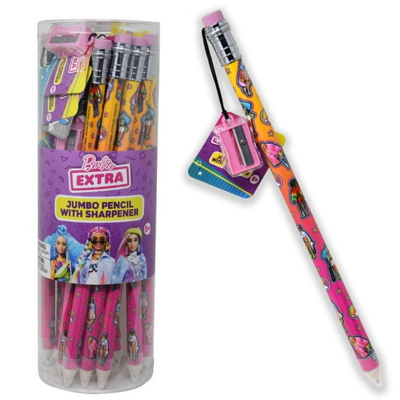 12 Piece Barbie extra Jumbo Pencil, 12 Count