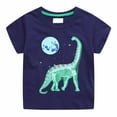 thumbnail image 2 of Cethrio Toddler Boys Casual Shirts- Short Sleeve Cotton Fashion Printed Crew Neck Boys Summer Clothes Navy Size 6-7 T, 2 of 9