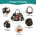 thumbnail image 3 of Ckdifva Cartoon Skulls Hearts Cooler Bag Cooler Cooling Tote Lunch Bag Lunch Box Front Pocket with Shoulder Strap, 3 of 6