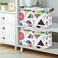 thumbnail image 2 of Yayeee Foldable Storage Basket for Shelves with Handles Set of 2 Waterproof Cloth Bins, Black Retro Pattern, 2 of 7