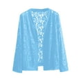 thumbnail image 1 of Timegard Lightweight Cardigans for Women Plus Size Hollow out Open Front Long Sleeve Lace Fall Jacket, 1 of 2