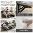 thumbnail image 3 of Bonzy Home 3-Seat Reclining Sofa with Cup Holders, Extra-Wide Manual Recliner Soft Fabric Couch for Living Room, Dark Gray, 3 of 9