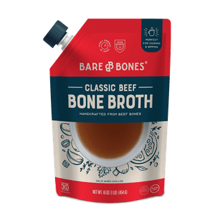 Bare Bones Bone Broth Instant Powdered Beverage Mix, Lemon Ginger, Pack of 8, Size: 15g