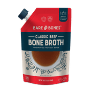 Bare Bones New Liquid Beef Bone Broth, 100% Grass-fed, Protein & Collagen Rich, Gluten-Free, 16 oz