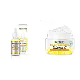 Garnier Skin Naturals,Face Serum,Bright Complete Vitamin C Booster, 50 ml & Garnier Brightening Moisturiser,Serum Gel, Bright Complete Vitamin C, 45g Garnier Skin Naturals,Face Serum,Bright Complete Vitamin C Booster, 50 ml & Garnier Brightening Moisturiser,Serum Gel, Bright Complete Vitamin C, 45g