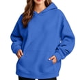 thumbnail image 5 of Otntypg Womens Oversized Hoodies Lightweight Casual Fall Hooded Pullover Sweatshirts Trendy Fall Long Sleeve Pullover Hoodie Tops with Pocket, 5 of 7