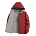thumbnail image 4 of Men's Casual Hooded Jacket, Red, Size XL (190), 4 of 4