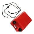 6.3 Gallon Portable Marine Gas Tank with Connector, Outboard Boat Motor Fuel Tank, Red, High