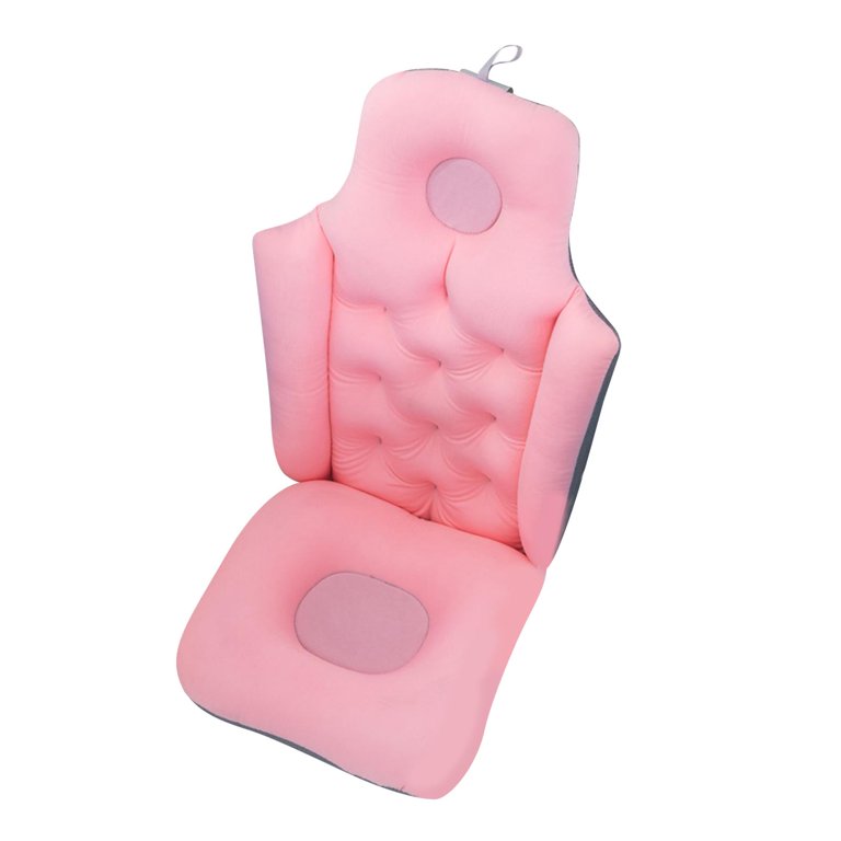 Bath Pillow Full Body, Bath Tub Pillow, Bath Cushion, Nonslip Bath Mat with  Comfort Head Rest Back and Tailbone Support, for Adults , Pink