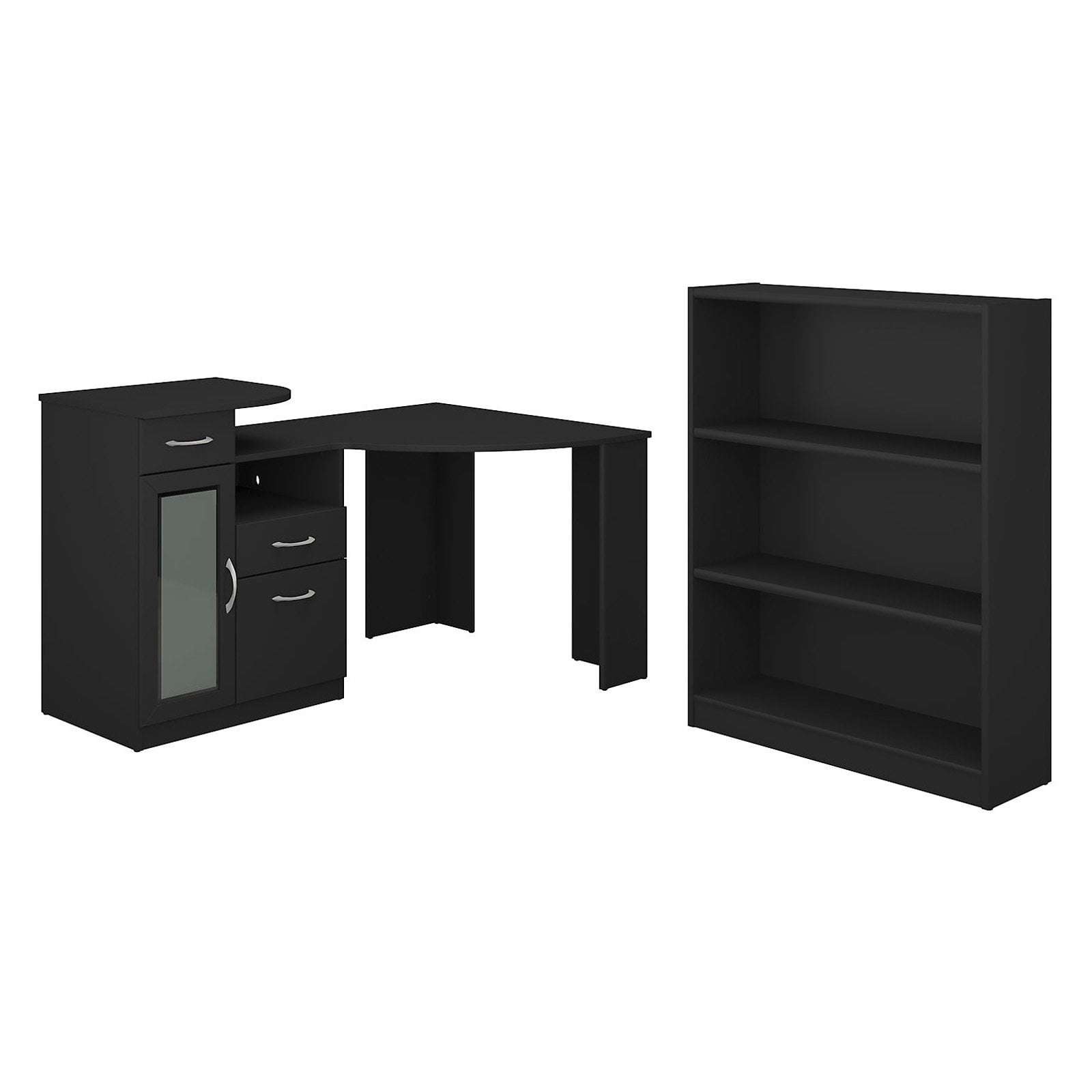 Bush Furniture Vantage Corner Desk and Bookcase Set ...