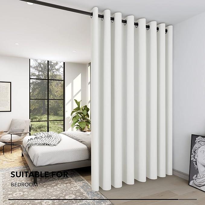 Deconovo Divider Curtains(1 Panel) for Office/Room/Theater - Thermal Curtains, Soundproof Drapes for Sliding Door, Blackout Curtain Screen for Bedroom