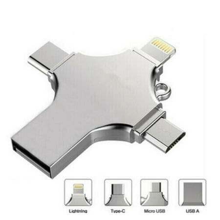 USB 3.0 Flash Drive Memory Stick for Samsung iPhone Android iPad Type C PC 16 GB