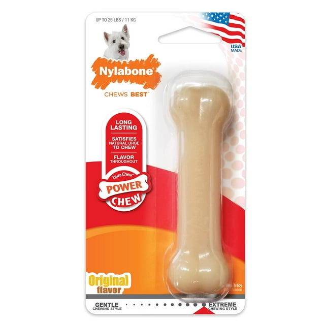 Juguete Masticable para Perros Nylabone Original Saborizado Dura Chew Regular