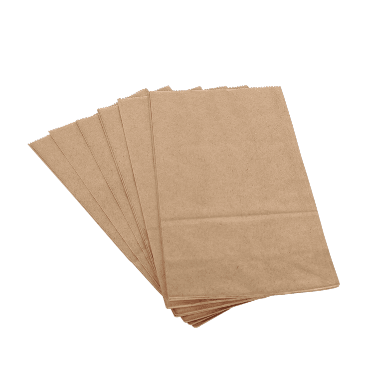 Kraft Paper Lunch Bags - 50 Pack, 4 X 2.5 X 8 Inches, 2 Lb Capacity, Brown Eco-Friendly Sandwich Bags