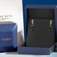 thumbnail image 5 of Gem Stone King 14K Yellow Gold Black Onyx and Lab Grown Diamond Dangle Earrings for Women | 2.61 Cttw | Gemstone December Birthstone | Pear Shape 9X6MM, 5 of 6