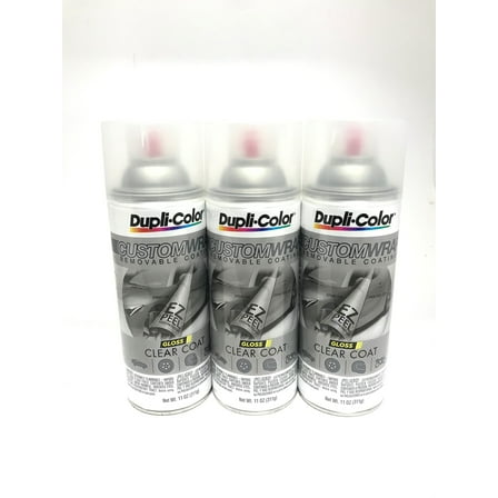 Duplicolor CWRC901 - 3 Pack Custom Wrap Removable Paint Gloss Clear - 11oz