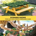 thumbnail image 6 of St Patricks Day Table Cloths for 4 Foot Rectangle Tables, Spring Gold Coin Green Shamrock Plaid Patio Waterproof Elastic Fitted Tablecloths, Washable Rectangular Table Cover for Camping, 6 of 8