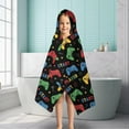 thumbnail image 6 of Multicolor Controllers Games Text Black Pattern Hooded Bath Towel，50"x30" for Ages 3 To 12 Kids, Quick Dry Lightweight Soft Microfiber Hood Beach Towel Cover Up for Kids, 6 of 7