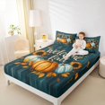 thumbnail image 2 of Manfei Thanksgiving Print Fitted Sheet Full,Cute Cartoon Witch Bed Set,3-Piece,1 Fitted Sheet and 2 Pillowcases, 2 of 6