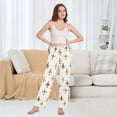 thumbnail image 6 of FORMRS Women's Pajama Pants with Pockets Soft Comfy Loungewear Sleep Bottom, Sizes S-2XL, Beige Cartoon Planes Pattern, 6 of 8