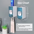 thumbnail image 3 of 2 Pack Automatic Toothpaste Dispenser and Holder Toothbrush Storage Holder Tooth Wall Mounted Bathroom Accessory, 3 of 5
