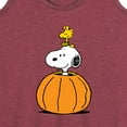 thumbnail image 3 of Peanuts - Snoopy Woodstock Pumpkin - Women's Racerback Tank Top, 3 of 6