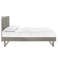 thumbnail image 5 of Modway Alana Lit Plateforme Simple en Bois avec Cadre Angulaire Gris, 5 of 5