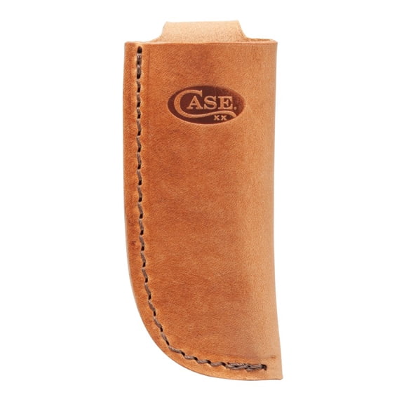 Case XX Knives Open Top Brown Leather Belt Sheath for Pocket Knife
