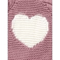 thumbnail image 3 of Baby 1pc Heart Pattern Cable Knit Overalls, 3 of 3