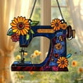 thumbnail image 3 of Sewing Machine Floral Window Hanging Ornament Sewing Machine Window Ornament Sewing Machine Window Hanging Ornament Tailor Shop Sewing Ornament, 3 of 4